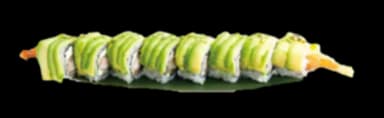 Green Dragon Roll (Ebi Fry, Comcombre,  Fromage, Avocat)